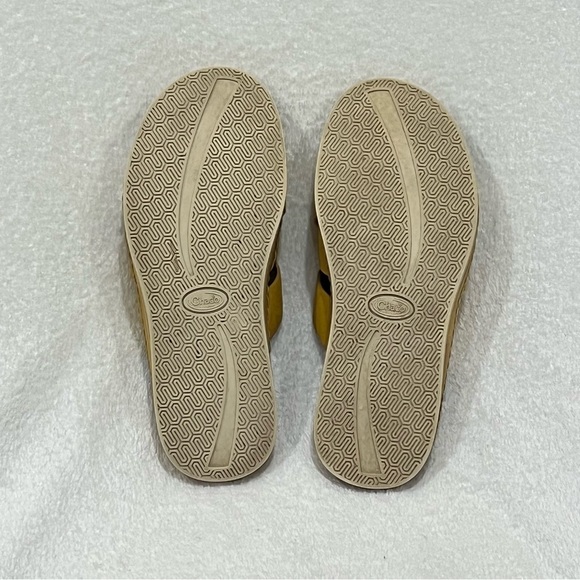 Chaco Ochre Yellow Wayfarer Slide Leather Sandals Size 8 - Picture 10 of 12